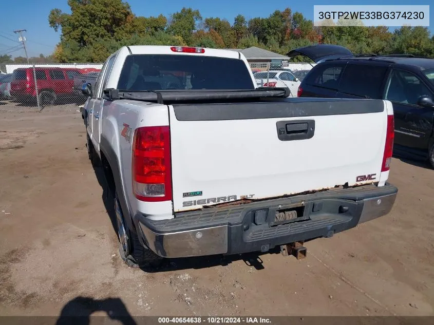 2011 GMC Sierra K1500 Slt VIN: 3GTP2WE33BG374230 Lot: 40654638