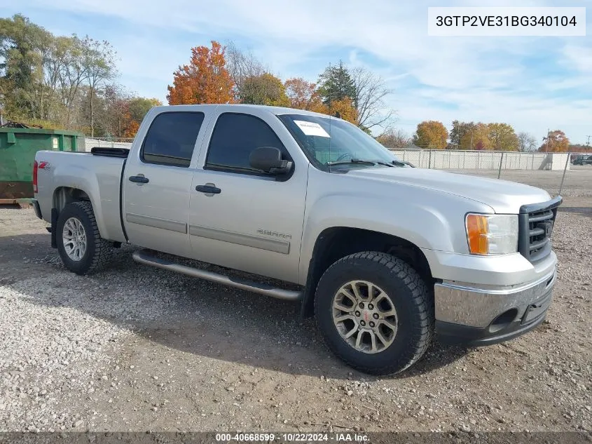 2011 GMC Sierra 1500 Sle VIN: 3GTP2VE31BG340104 Lot: 40668599