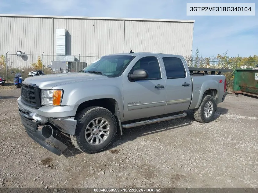 3GTP2VE31BG340104 2011 GMC Sierra 1500 Sle