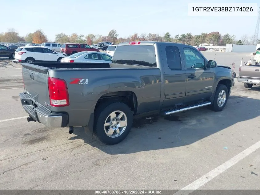 2011 GMC Sierra 1500 Sle VIN: 1GTR2VE38BZ174026 Lot: 40703785