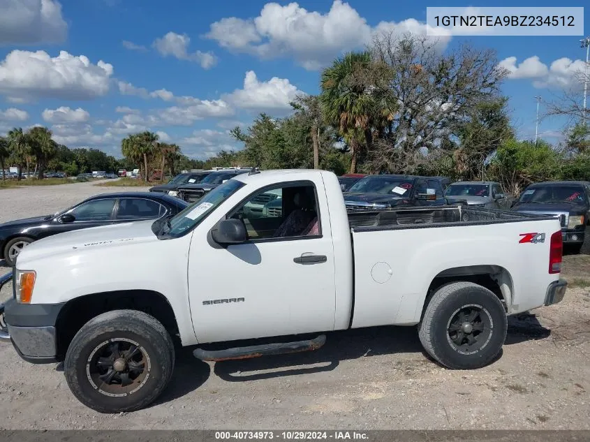 2011 GMC Sierra 1500 Work Truck VIN: 1GTN2TEA9BZ234512 Lot: 40734973