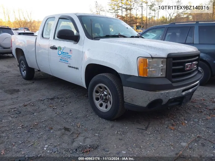 2011 GMC Sierra 1500 Work Truck VIN: 1GTR1TEX9BZ140316 Lot: 40863175