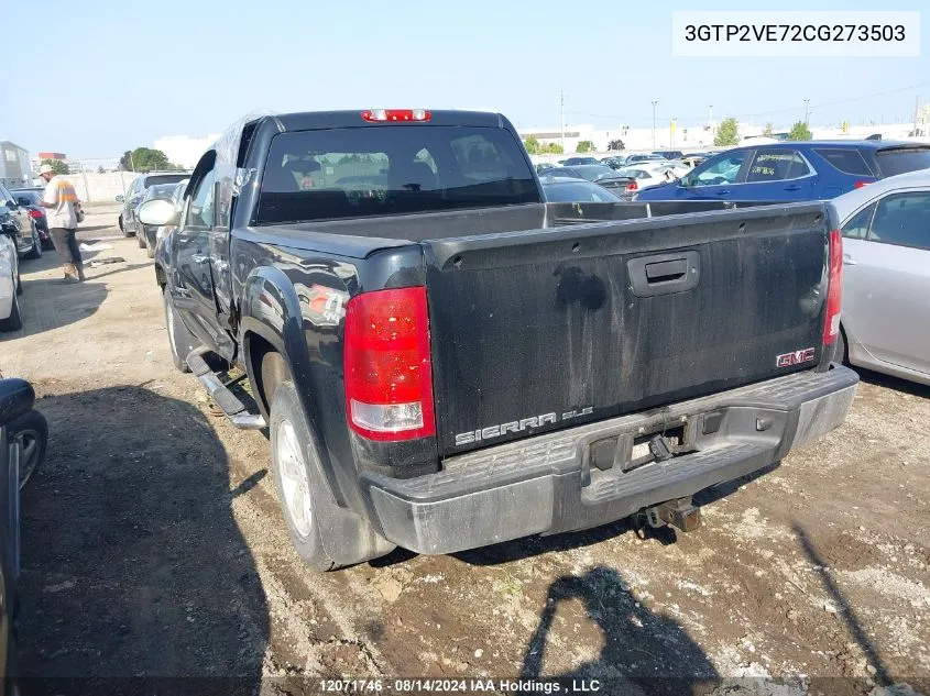 2012 GMC Sierra 1500 VIN: 3GTP2VE72CG273503 Lot: 12071746