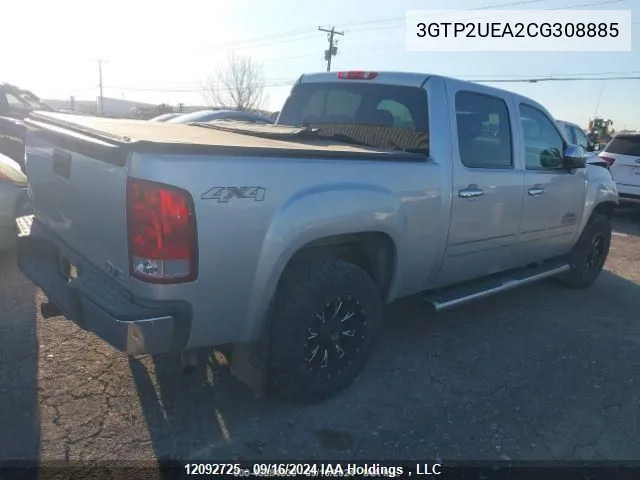 2012 GMC Sierra 1500 VIN: 3GTP2UEA2CG308885 Lot: 12092725