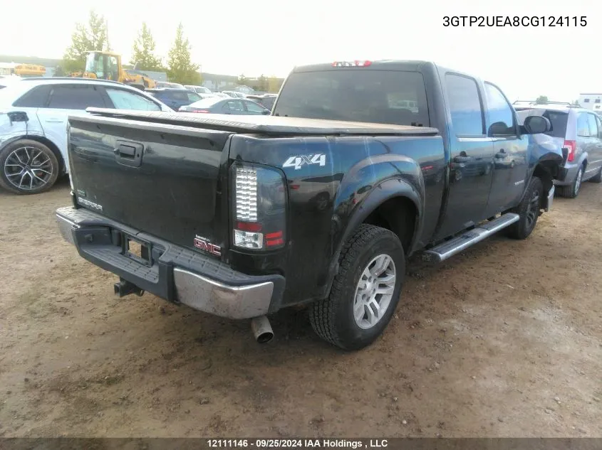 2012 GMC Sierra 1500 VIN: 3GTP2UEA8CG124115 Lot: 12111146