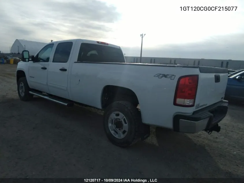 2012 GMC Sierra 2500Hd VIN: 1GT120CG0CF215077 Lot: 12120717