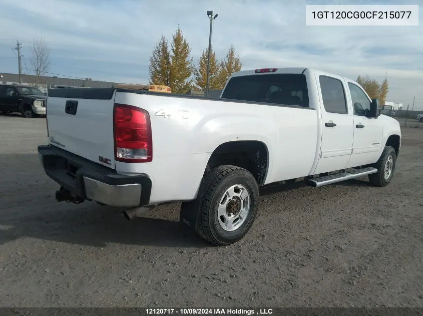 2012 GMC Sierra 2500Hd VIN: 1GT120CG0CF215077 Lot: 12120717