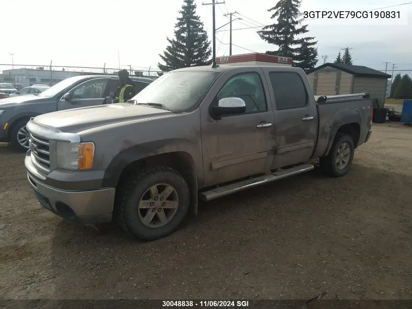 2012 GMC Sierra K1500 Sle VIN: 3GTP2VE79CG190831 Lot: 30048838