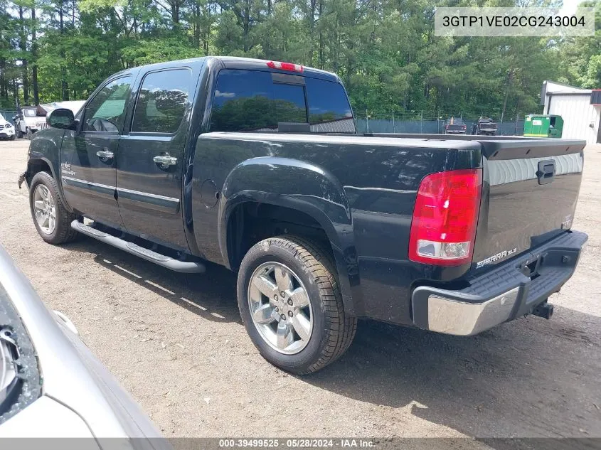 2012 GMC Sierra 1500 Sle VIN: 3GTP1VE02CG243004 Lot: 39499525