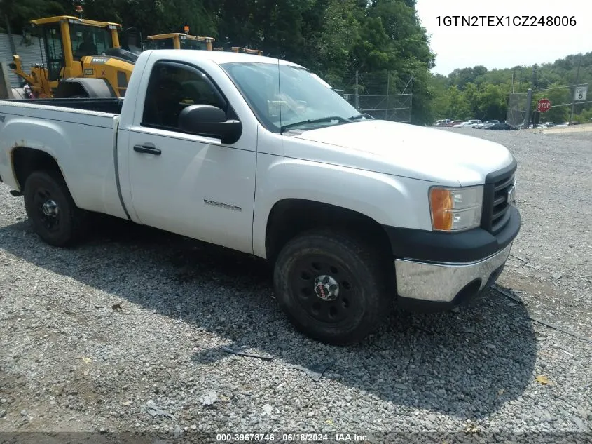 2012 GMC Sierra 1500 Work Truck VIN: 1GTN2TEX1CZ248006 Lot: 39678746