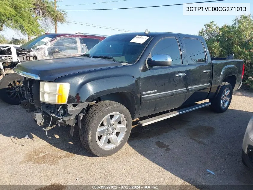 2012 GMC Sierra 1500 Sle VIN: 3GTP1VE00CG271013 Lot: 39927022