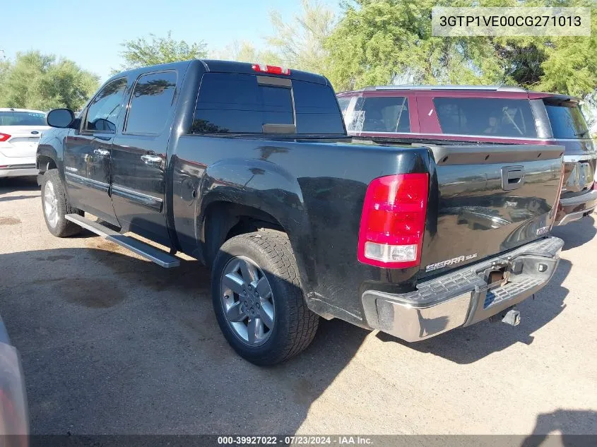 2012 GMC Sierra 1500 Sle VIN: 3GTP1VE00CG271013 Lot: 39927022