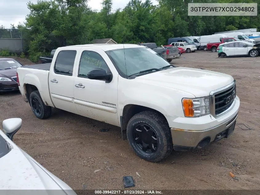 2012 GMC Sierra 1500 Slt VIN: 3GTP2WE7XCG294802 Lot: 39942217