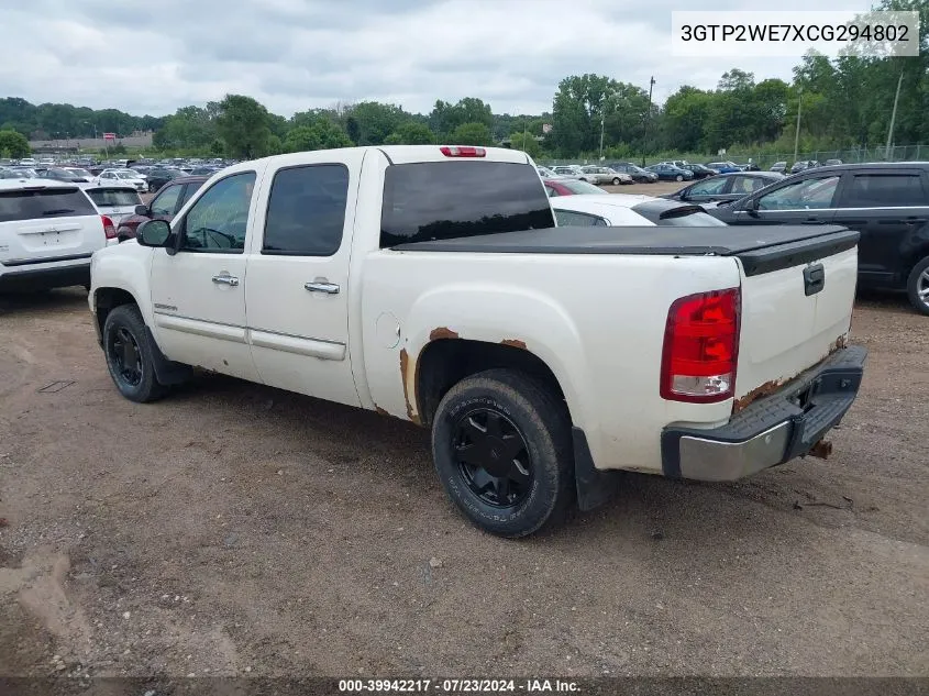 3GTP2WE7XCG294802 2012 GMC Sierra 1500 Slt