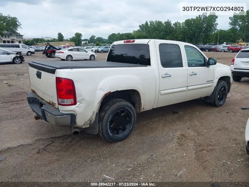 2012 GMC Sierra 1500 Slt VIN: 3GTP2WE7XCG294802 Lot: 39942217