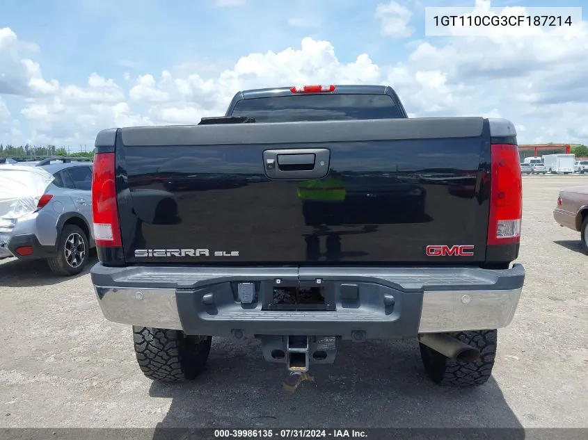 2012 GMC Sierra 2500Hd Sle VIN: 1GT110CG3CF187214 Lot: 39986135