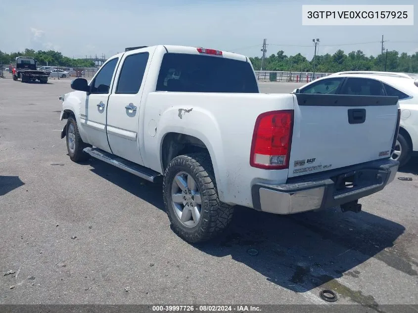 2012 GMC Sierra 1500 Sle VIN: 3GTP1VE0XCG157925 Lot: 39997726