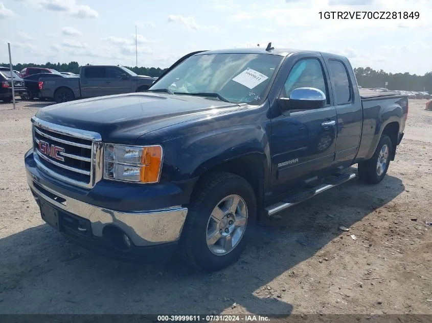 2012 GMC Sierra 1500 Sle VIN: 1GTR2VE70CZ281849 Lot: 39999611