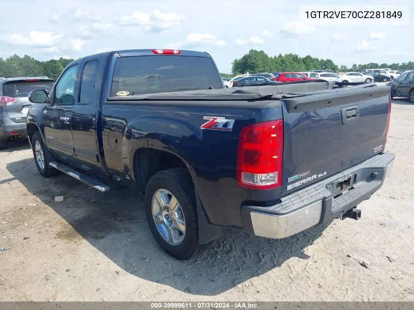 1GTR2VE70CZ281849 2012 GMC Sierra 1500 Sle