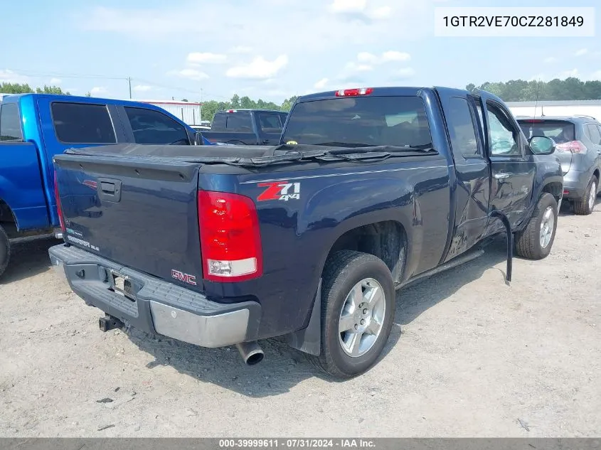 1GTR2VE70CZ281849 2012 GMC Sierra 1500 Sle