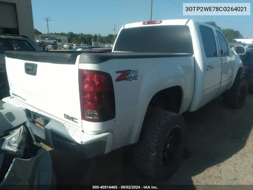 2012 GMC Sierra 1500 Slt VIN: 3GTP2WE78CG264021 Lot: 40014465