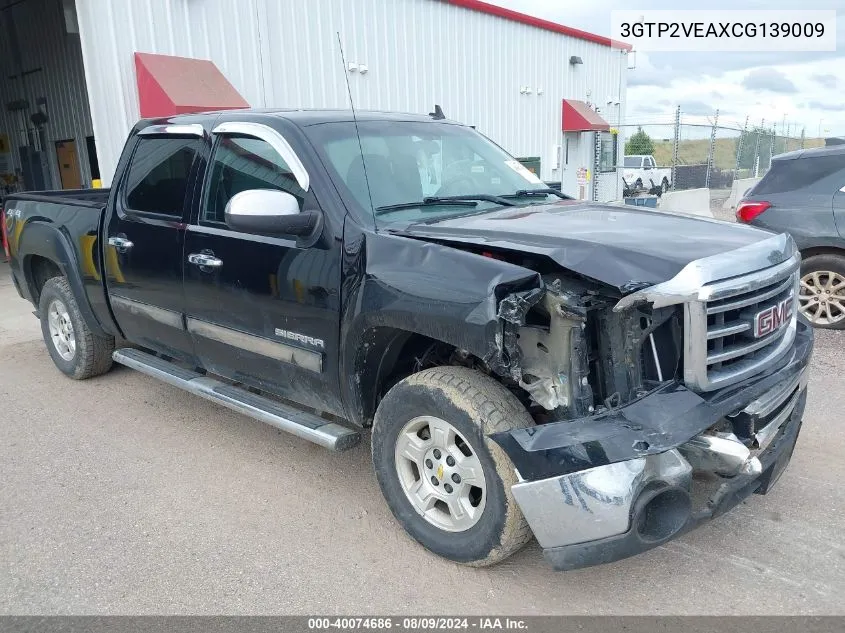 2012 GMC Sierra 1500 Sle VIN: 3GTP2VEAXCG139009 Lot: 40074686