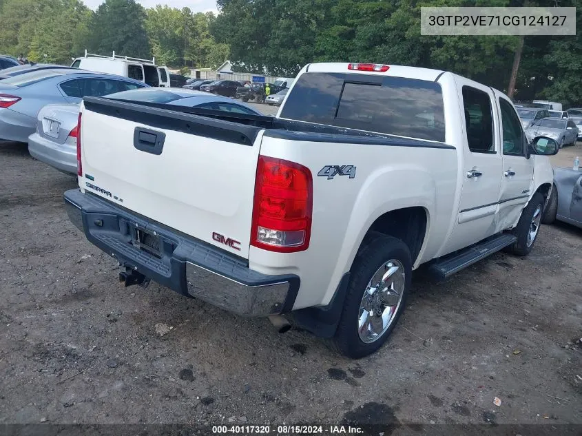 2012 GMC Sierra 1500 Sle VIN: 3GTP2VE71CG124127 Lot: 40117320