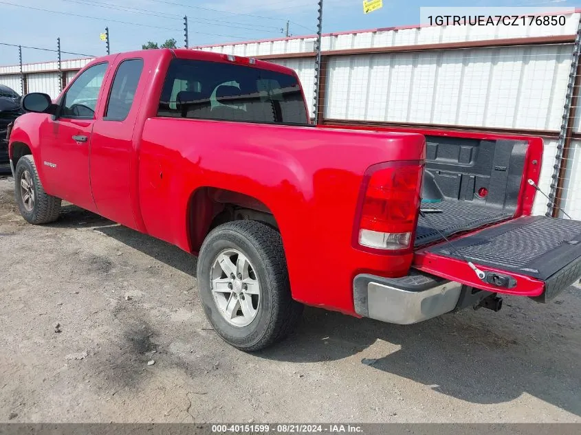 2012 GMC Sierra C1500 Sl VIN: 1GTR1UEA7CZ176850 Lot: 40151599