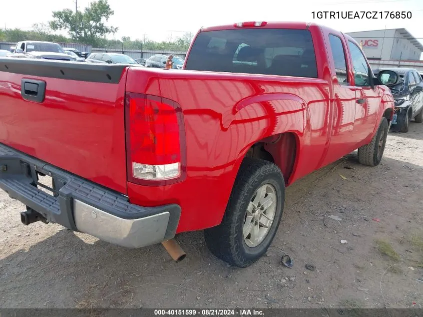 2012 GMC Sierra C1500 Sl VIN: 1GTR1UEA7CZ176850 Lot: 40151599