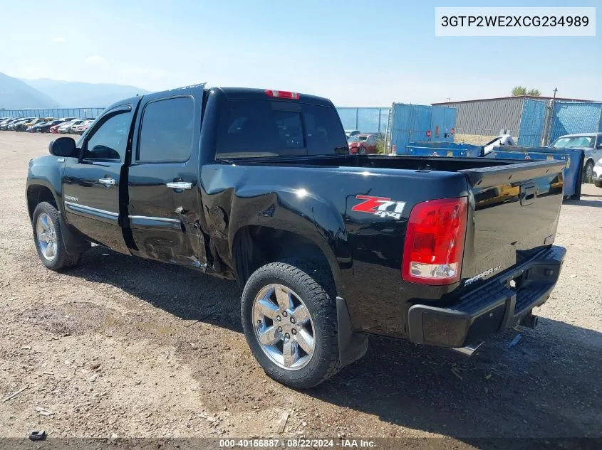 2012 GMC Sierra 1500 Slt VIN: 3GTP2WE2XCG234989 Lot: 40156887