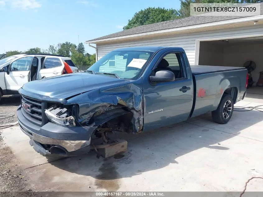 1GTN1TEX8CZ157009 2012 GMC Sierra 1500 Work Truck