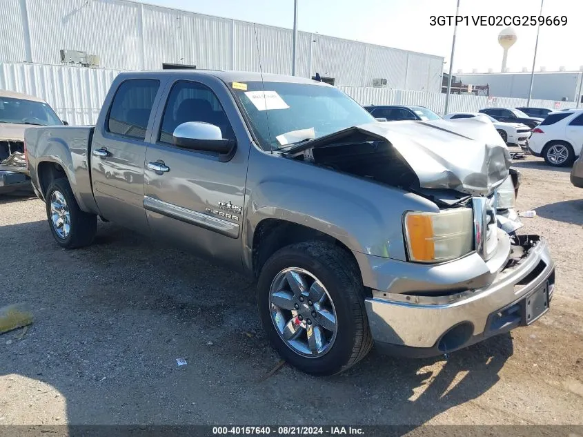 2012 GMC Sierra 1500 Sle VIN: 3GTP1VE02CG259669 Lot: 40157640