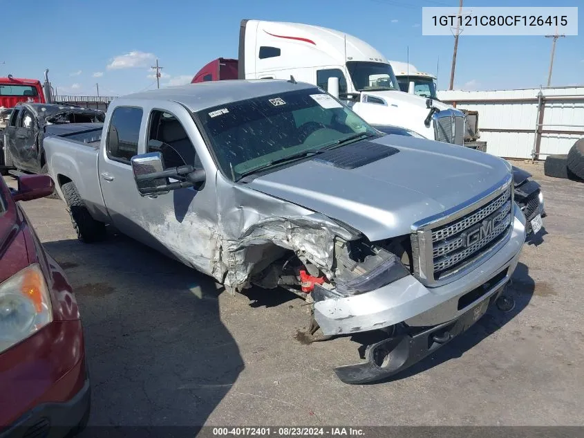 2012 GMC Sierra 2500Hd Slt VIN: 1GT121C80CF126415 Lot: 40172401