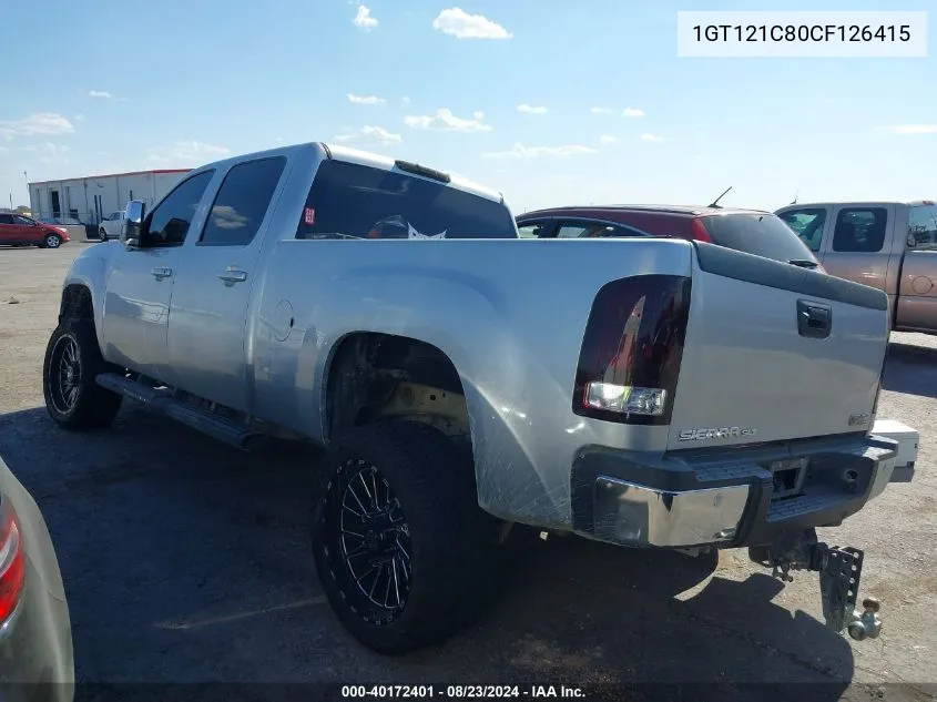 1GT121C80CF126415 2012 GMC Sierra 2500Hd Slt