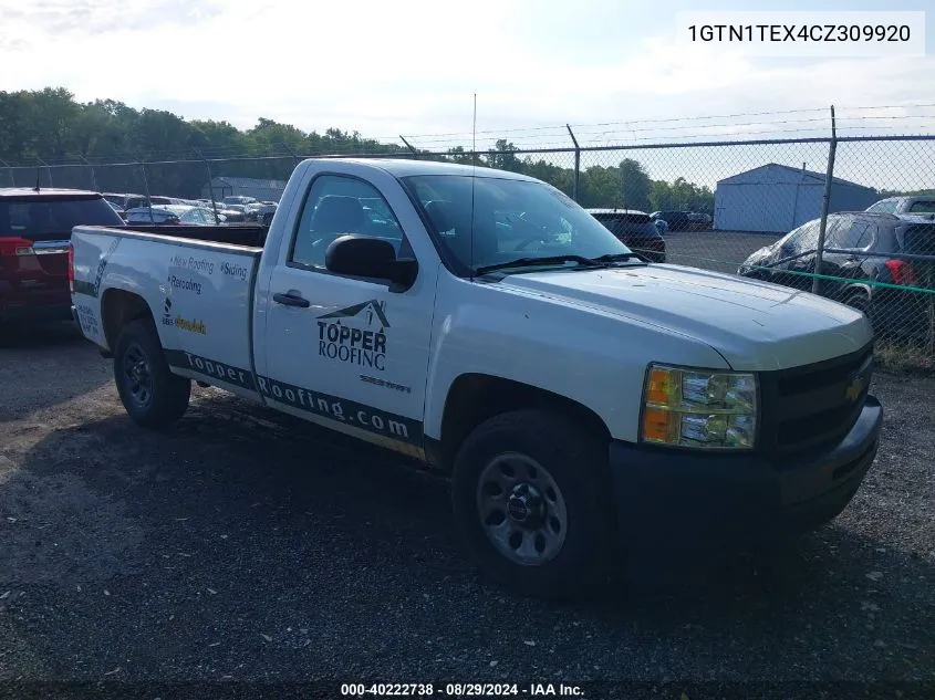 2012 GMC Sierra 1500 Work Truck VIN: 1GTN1TEX4CZ309920 Lot: 40222738