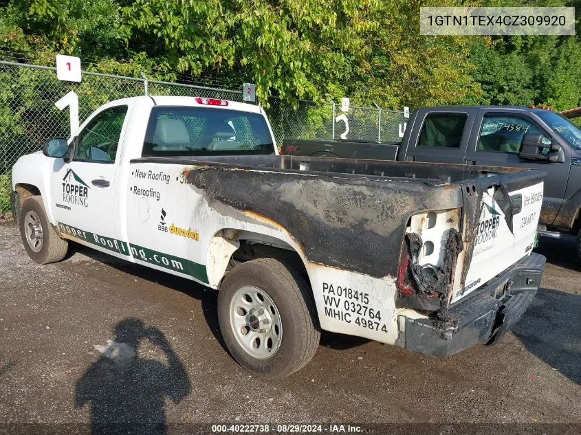 2012 GMC Sierra 1500 Work Truck VIN: 1GTN1TEX4CZ309920 Lot: 40222738