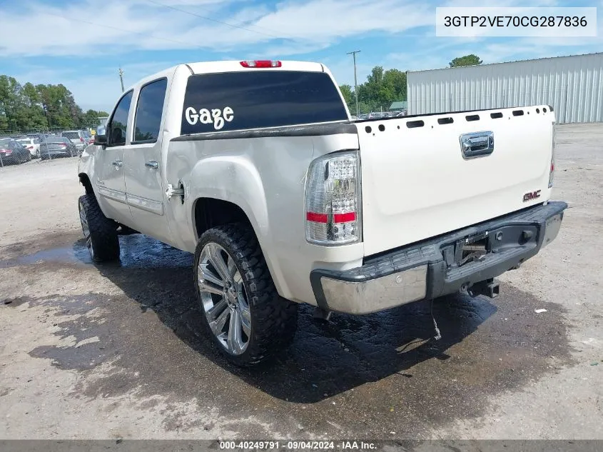 2012 GMC Sierra 1500 Sle VIN: 3GTP2VE70CG287836 Lot: 40249791