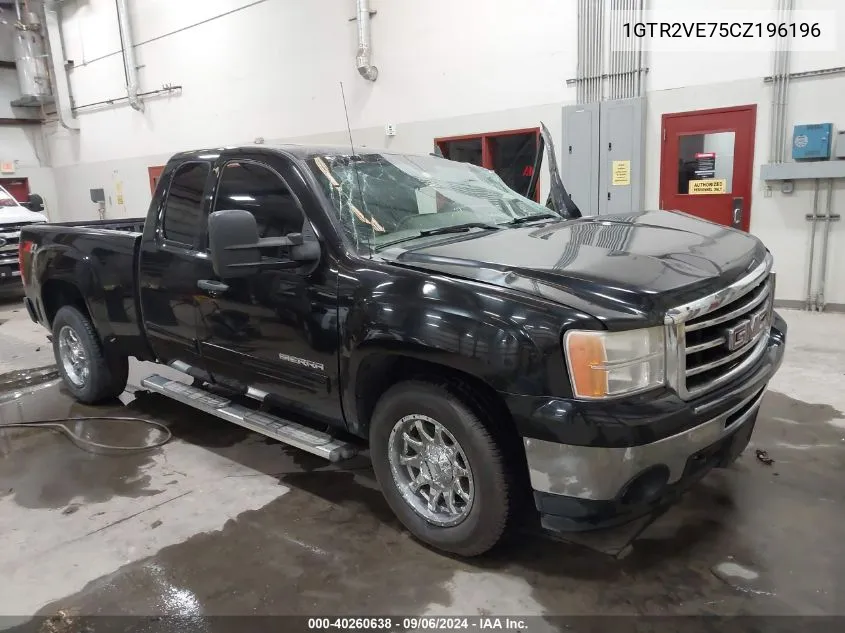 2012 GMC Sierra 1500 Sle VIN: 1GTR2VE75CZ196196 Lot: 40260638