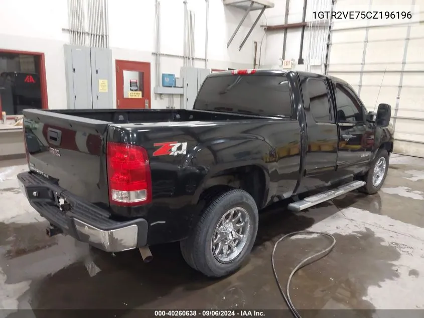 2012 GMC Sierra 1500 Sle VIN: 1GTR2VE75CZ196196 Lot: 40260638