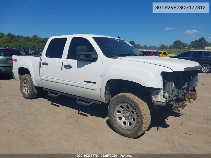 2012 GMC Sierra 1500 Sle VIN: 3GTP2VE78CG177312 Lot: 40275778