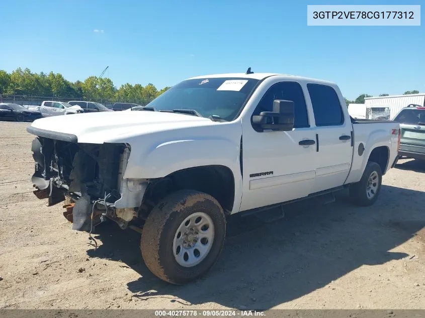 2012 GMC Sierra 1500 Sle VIN: 3GTP2VE78CG177312 Lot: 40275778