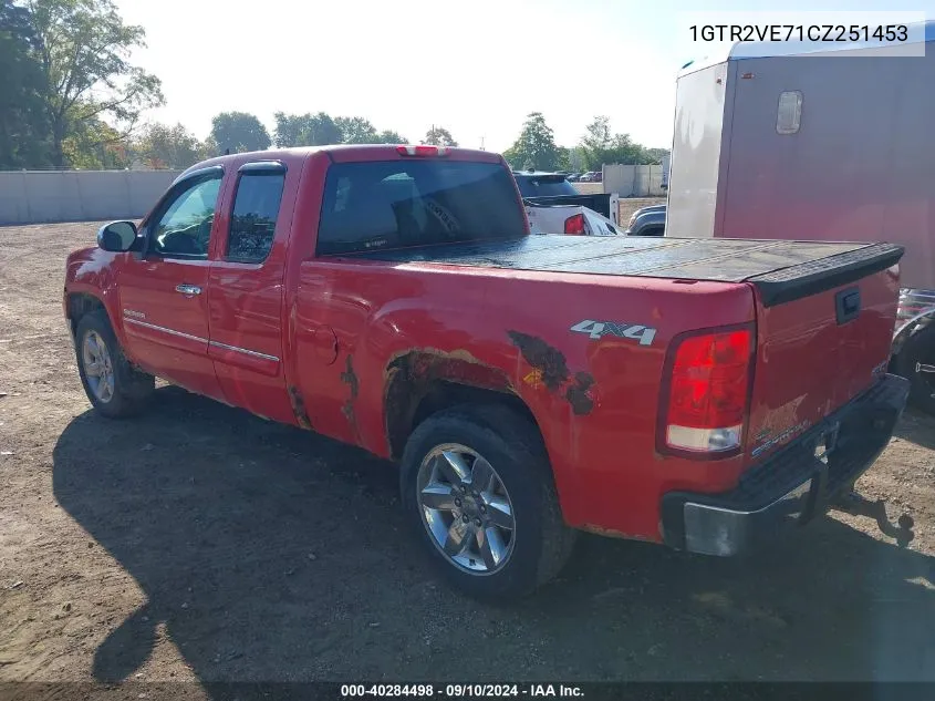 1GTR2VE71CZ251453 2012 GMC Sierra K1500 Sle