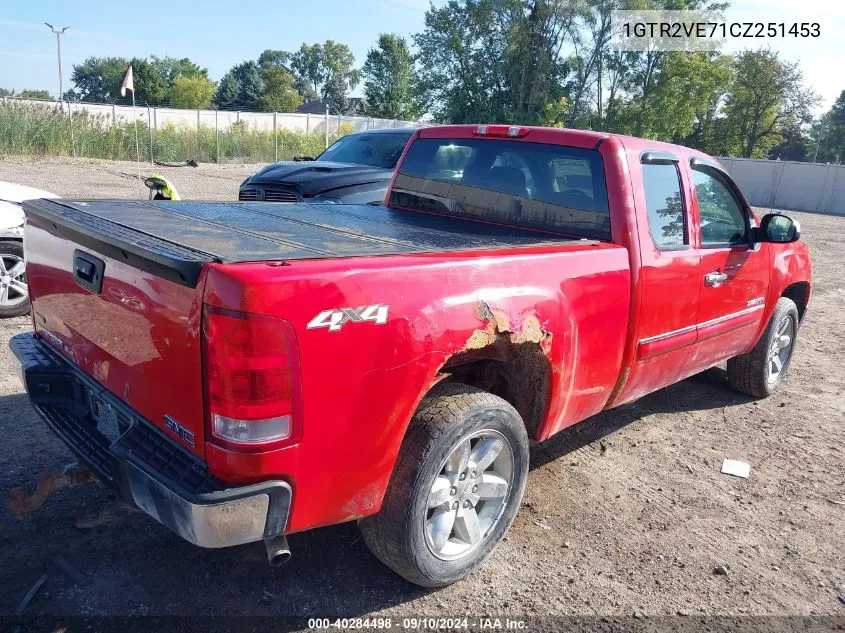 1GTR2VE71CZ251453 2012 GMC Sierra K1500 Sle