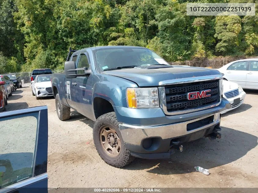 2012 GMC Sierra 2500Hd K2500 Heavy Duty VIN: 1GT22ZCG0CZ251939 Lot: 40292586