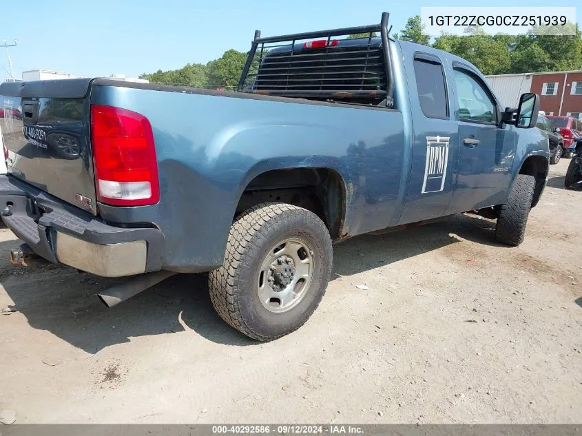 2012 GMC Sierra 2500Hd K2500 Heavy Duty VIN: 1GT22ZCG0CZ251939 Lot: 40292586