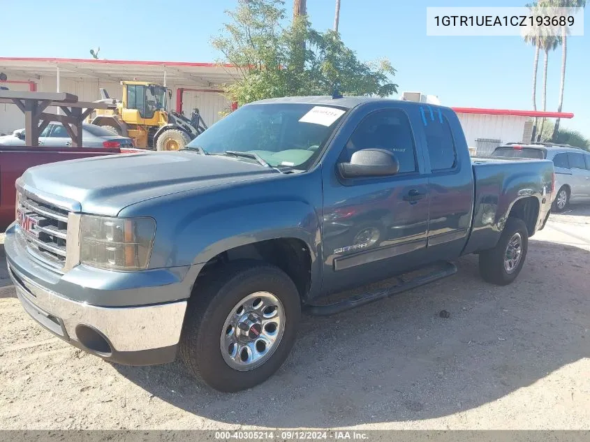 2012 GMC Sierra C1500 Sl VIN: 1GTR1UEA1CZ193689 Lot: 40305214