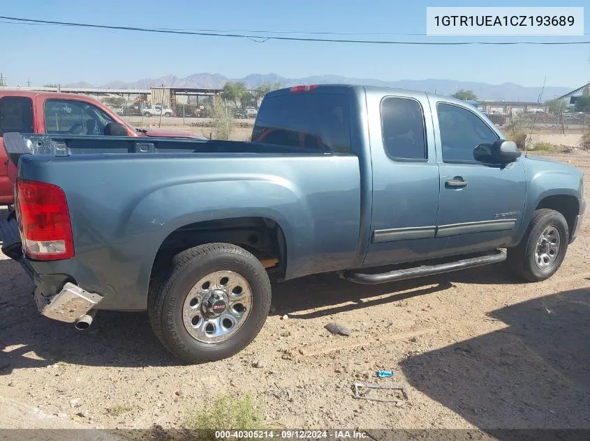 2012 GMC Sierra C1500 Sl VIN: 1GTR1UEA1CZ193689 Lot: 40305214