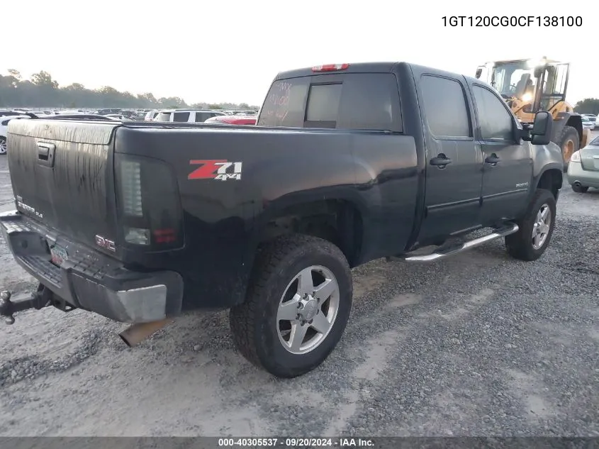 2012 GMC Sierra 2500Hd Sle VIN: 1GT120CG0CF138100 Lot: 40305537