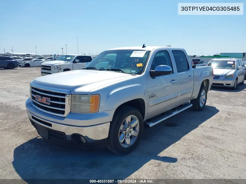 3GTP1VE04CG305485 2012 GMC Sierra 1500 C1500 Sle