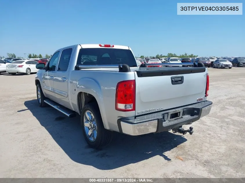 2012 GMC Sierra 1500 C1500 Sle VIN: 3GTP1VE04CG305485 Lot: 40331557